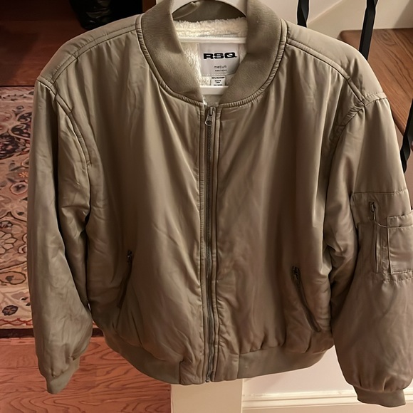 RSQ Womens Taupe Bomber Jacket /NWT/XL - Picture 14 of 16